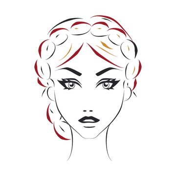recommend clip art: woman hairstyle