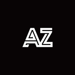 AZ monogram logo with abstract line