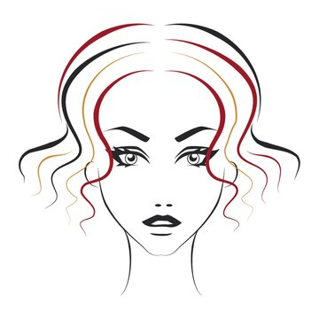 recommend clip art: woman hairstyle