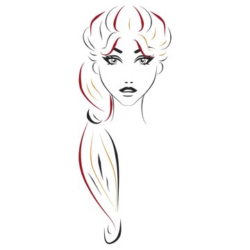 recommend clip art: woman hairstyle