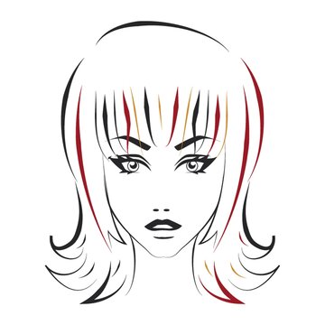 recommend clip art: woman hairstyle