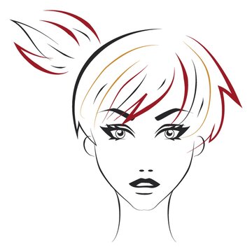 recommend clip art: woman hairstyle