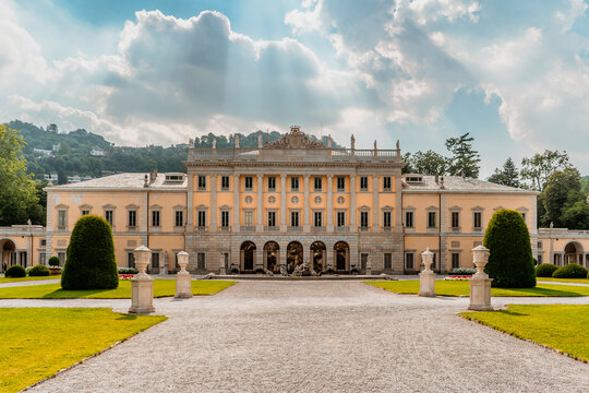 The beautiful architecture of Villa Olmo in Como italy