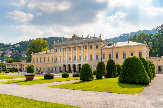 The beautiful architecture of Villa Olmo in Como italy