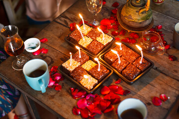 Festive table on birthday