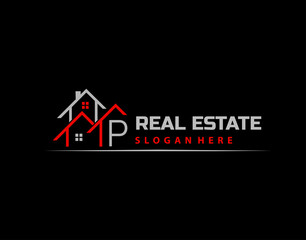 P Letter Logo. Simple House, Real Estate Architecture Construction Icon Design.