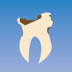 tooth with caries
