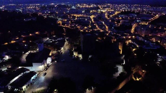 Portugal. Aerial view in the  historical city of Braganca, Drone Video
