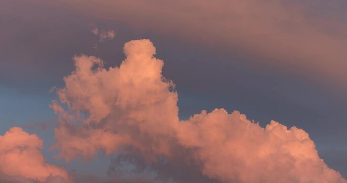 Time lapse of flying clouds nature background no birds, no flicker.
