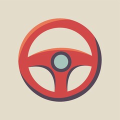 Fototapeta premium race car steering wheel