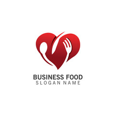 Love food logo and cutlery inspiration for business design