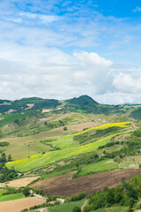 Italian landscape with spring colors
