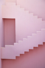 pink and white steps