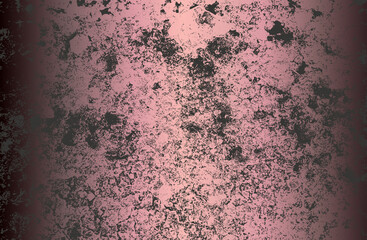 Luxury golden pink, black metal gradient background with distressed cracked concrete texture.