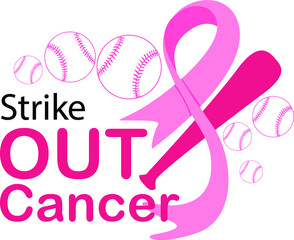 Breast Cancer Awareness Event - Strike Out Cancer Design in Pink
