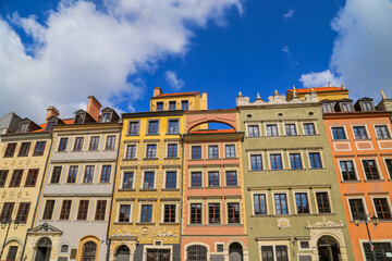 Fototapeta na wymiar Typical colorful houses in Gdansk