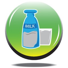 milk bottle and glass