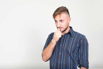 Portrait of bearded businessman with blond hair