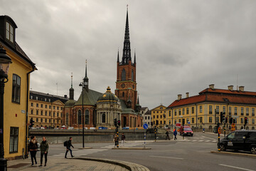 Sweden. Stockholm. Houses and streets of Stockholm. Autumn cityscape. September 17, 2018