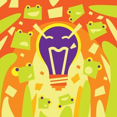 abstract light bulb design