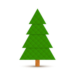 Abstract geometric coniferous tree isolated on a white background. EPS10 vector file