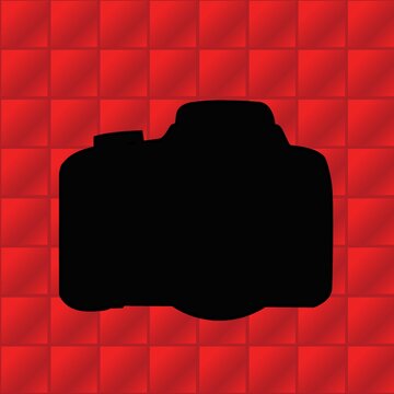 silhouette of camera