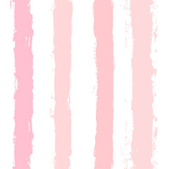 Pink stripes pattern, girly stripe seamless background, childish pastel brush strokes. vector grunge stripes, cute baby paintbrush line backdrop