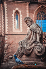 Fototapeta na wymiar statues near the church in Koln. Germany