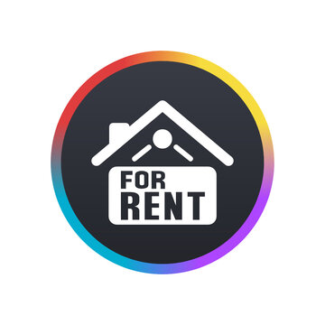 Home for Rent Sign -  Push Button