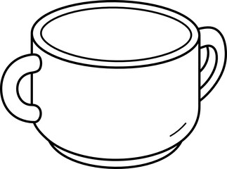 Ceramic soup bowl with handles