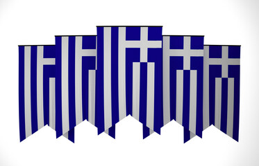 Greece Flag, Wavy Fabric Flag, Greece, 3D Render