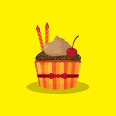 cupcake with candle