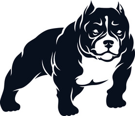 Simple vector of American Bully Dog