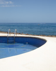 swimming pool in a tropical resort