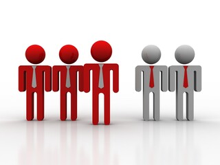 3d illustration Business Network concept