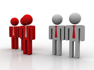 3d illustration Business Network concept