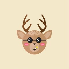 reindeer wearing goggle