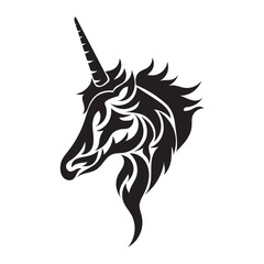 unicorn tribal tattoo