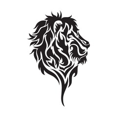 lion  tribal tattoo