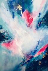 Les couleursd, peinture abstrait à la main