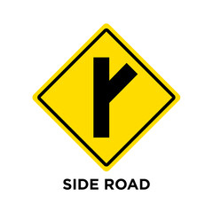 side road - traffic icon vector design template