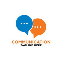 communication - bubble speech logo vector design template