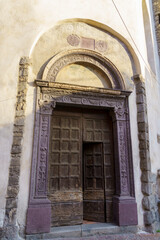 Fototapeta na wymiar Breno, historic town in Brescia province. Church
