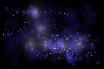 Obraz premium Blurred bokeh light on dark background.