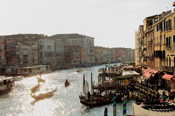 atardecer en el gran canal venecia