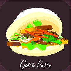 Gua bao, Steamed buns, Chinese food, Taiwanese Gua Bao, Asian food, Chinese cuisine, Pork Buns, Bbq pork bao