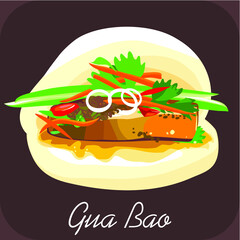 Gua bao, Steamed buns, Chinese food, Taiwanese Gua Bao, Asian food, Chinese cuisine, Pork Buns, Bbq pork bao