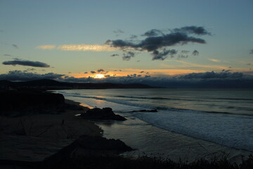atardecer costa norte de galicia