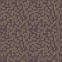 Seamless geometric vector pattern. Modern ornament with golden dotted elements. Geometric abstract pattern