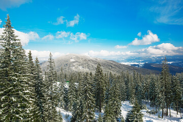 Beautiful mountain landscape on a sunny warm day